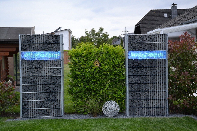 Gabionen LED Leuchten im doppel Pack